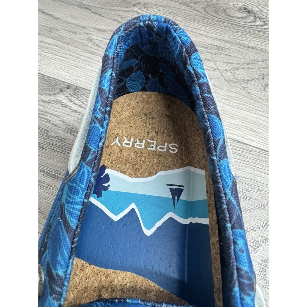 Sperry Bahama II Resort Boat Shoes Mens 9 Blue Slip Ons Summer Vacation - Picture 10 of 11